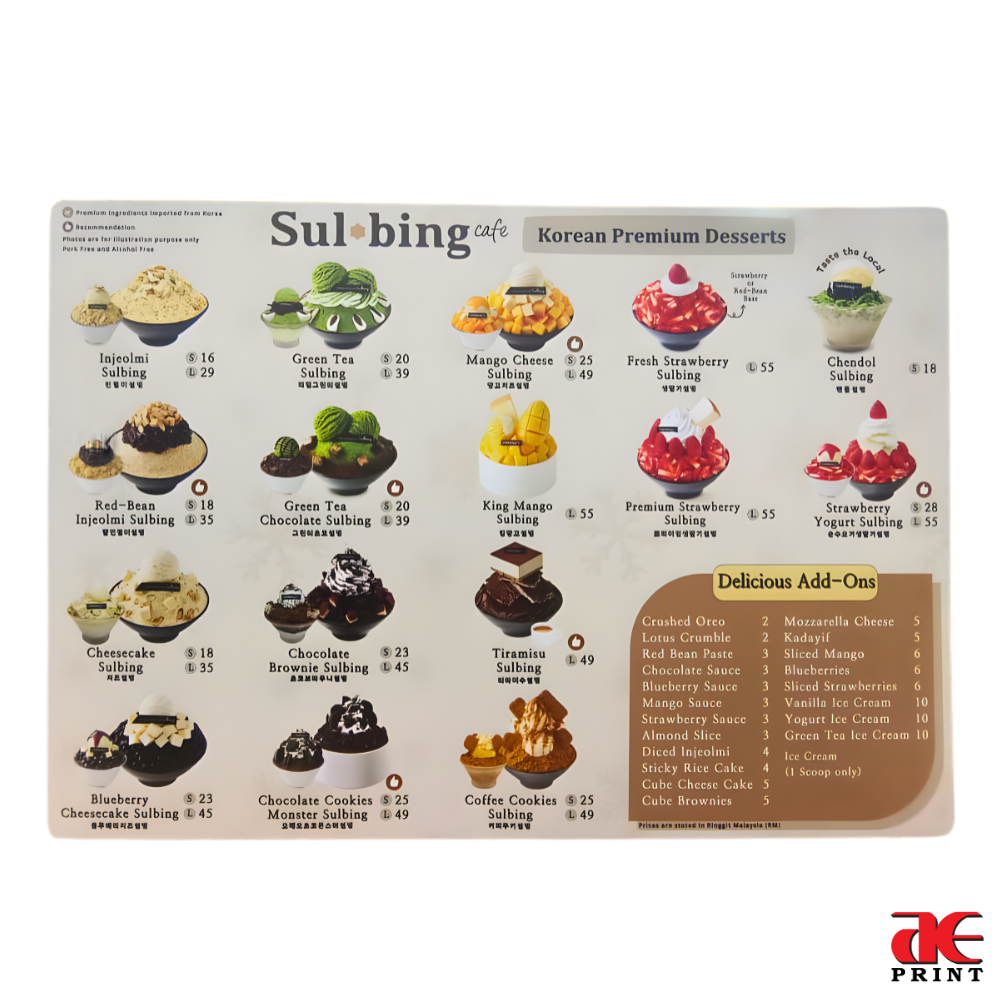 High Impact Menu Board
