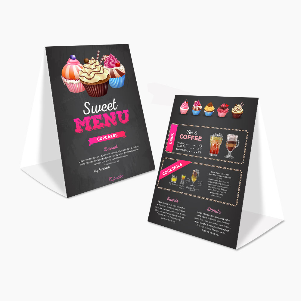 Table Tent Card Two Side