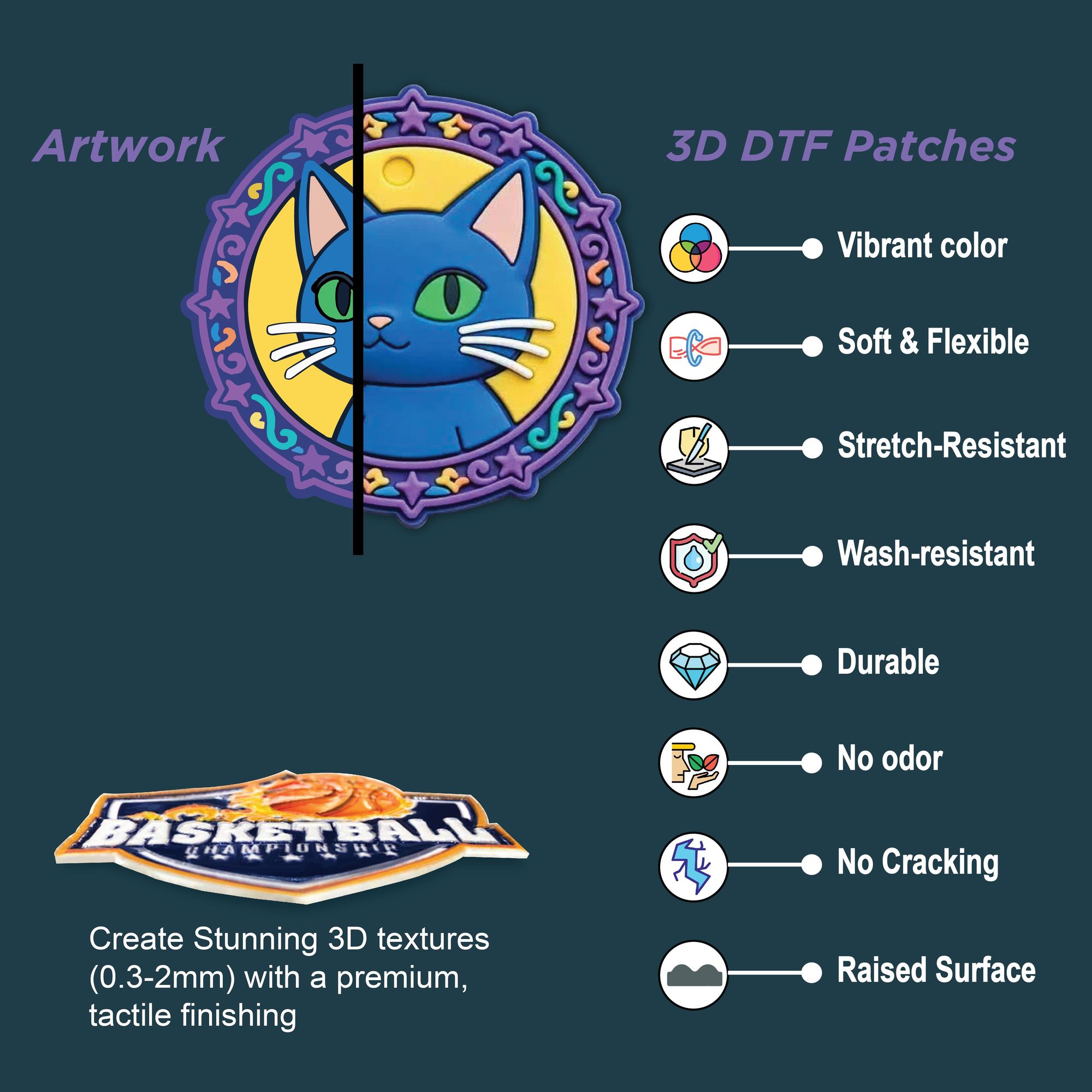 3D DTF Patches 2
