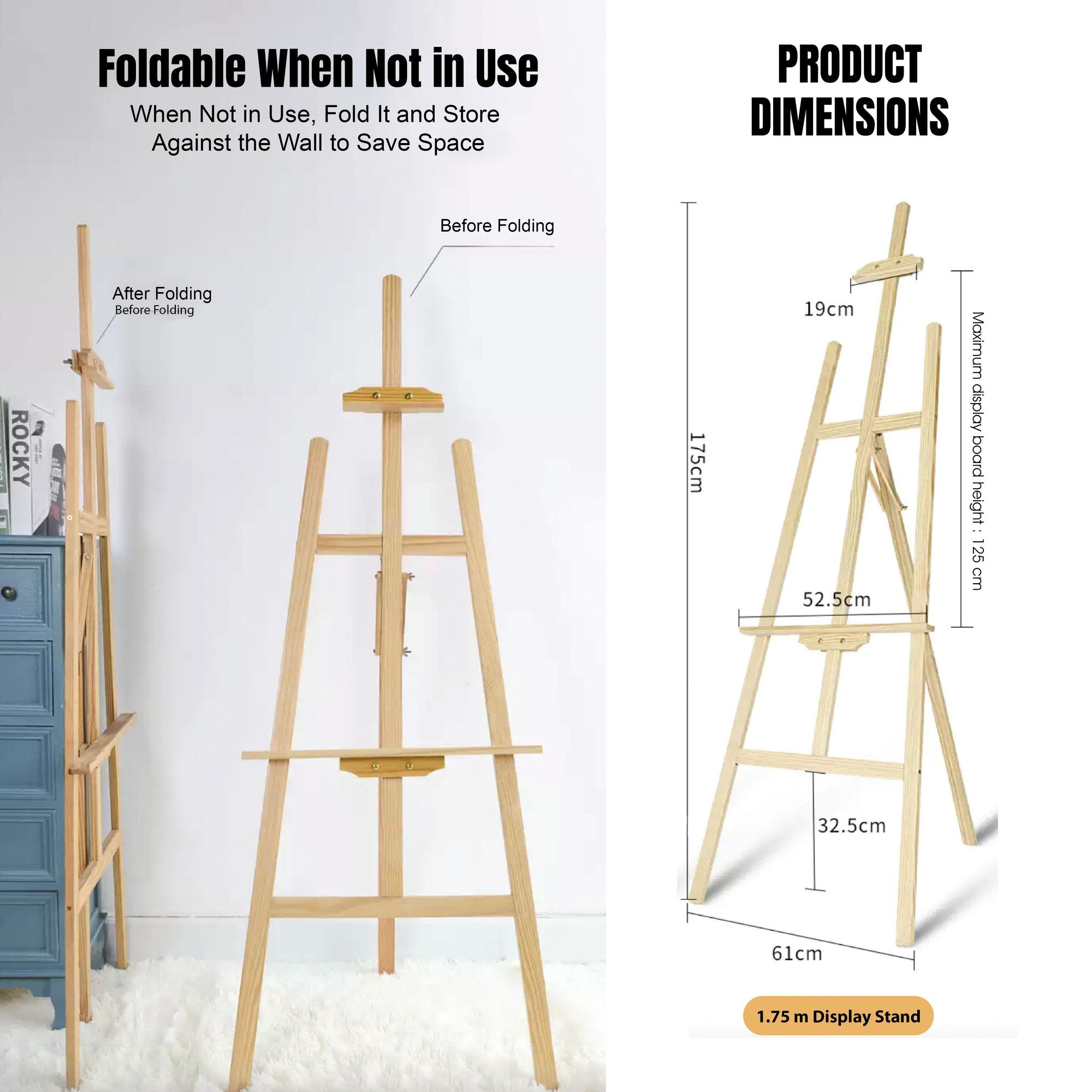 Wood Easel Stand (Stand Only) 3