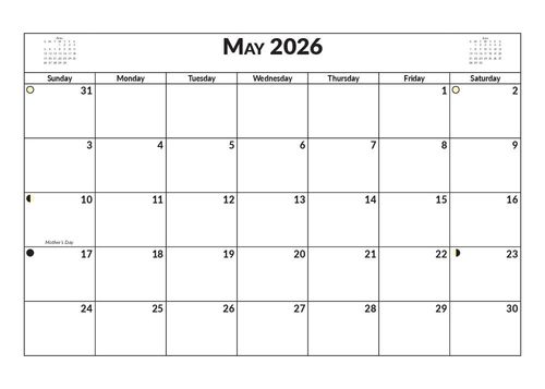 2026 13 Month Calendar A5 NZ Nature