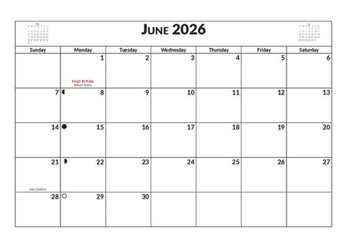 2026 13 Month Calendar A5 NZ Nature