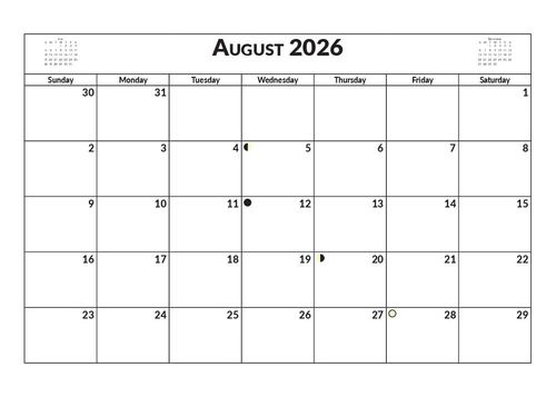 2026 13 Month Calendar A5 NZ Nature