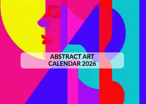 2026 13 Month Calendar A4 Abstract