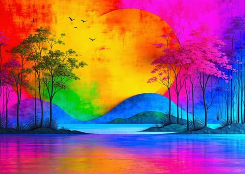 2026 13 Month Calendar A4 Abstract