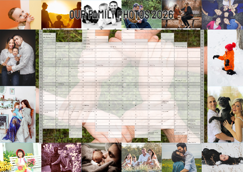 Wall Planner 2026 A0 Photo format