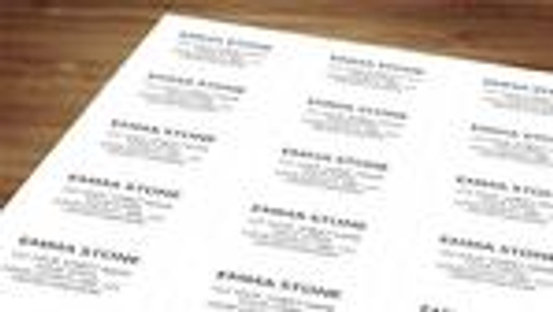 Sheet of black Address Labels