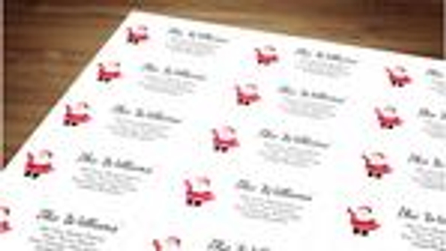 Sheet of Colour Address Labels