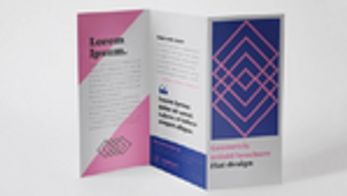 A4 slik flyer Z folded to DL