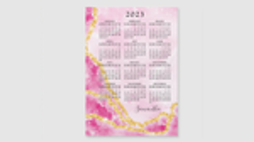 A4 sized Hanging Calendar