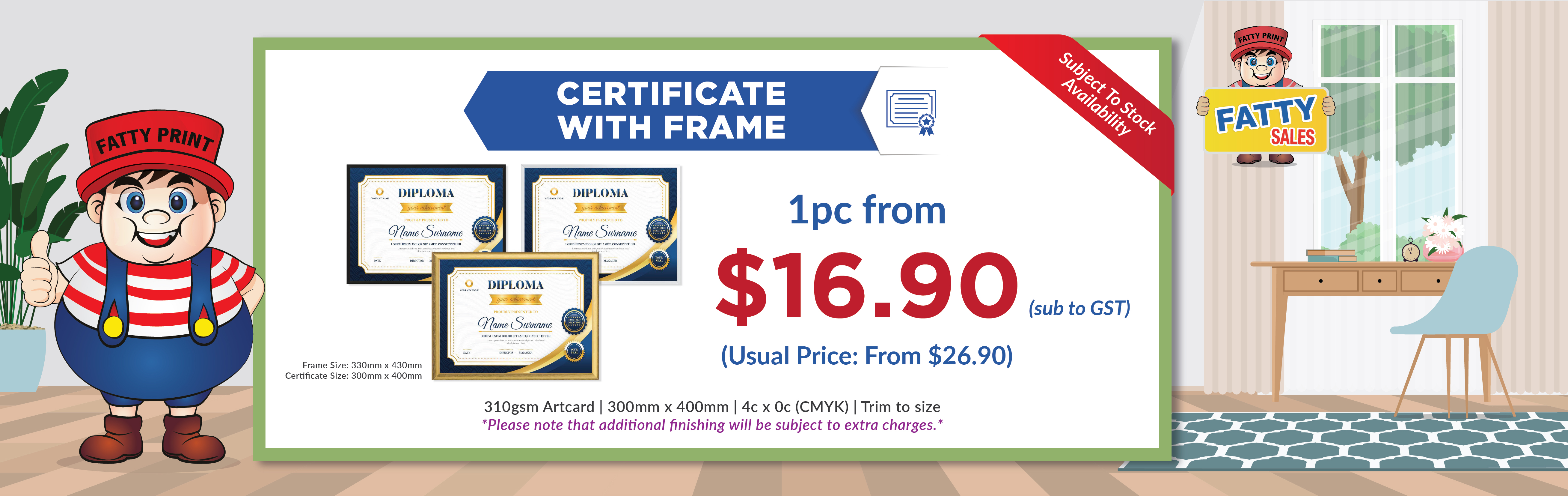 Cert With Frame Fatty Sales
