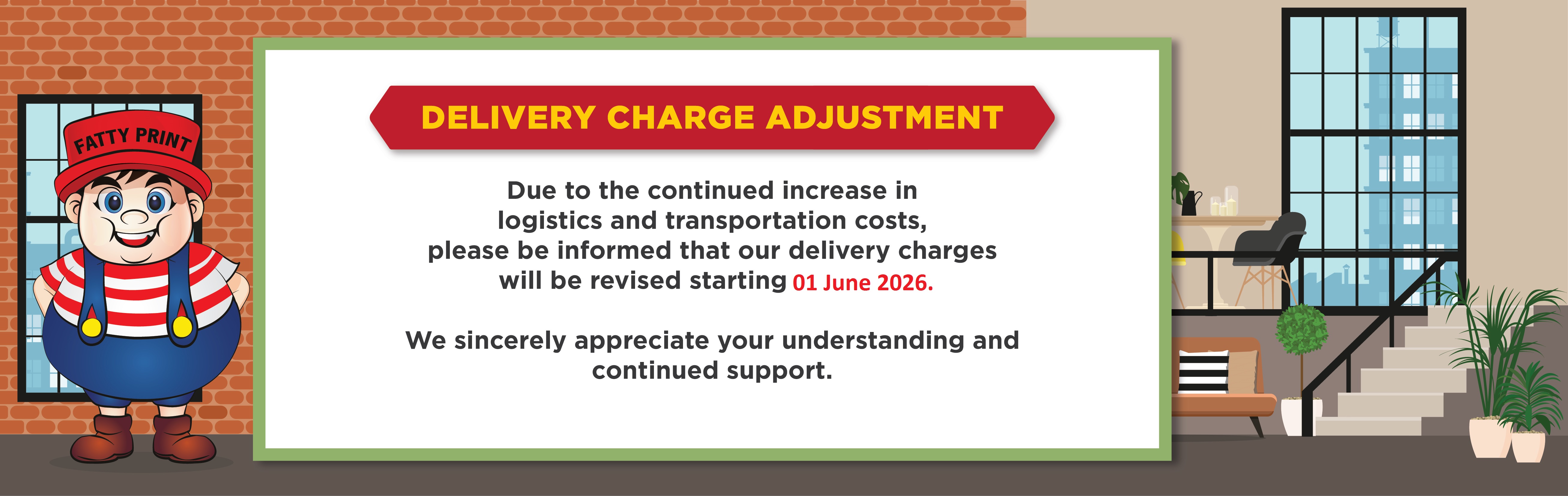 Delivery Charge Adjustment Notice 2026