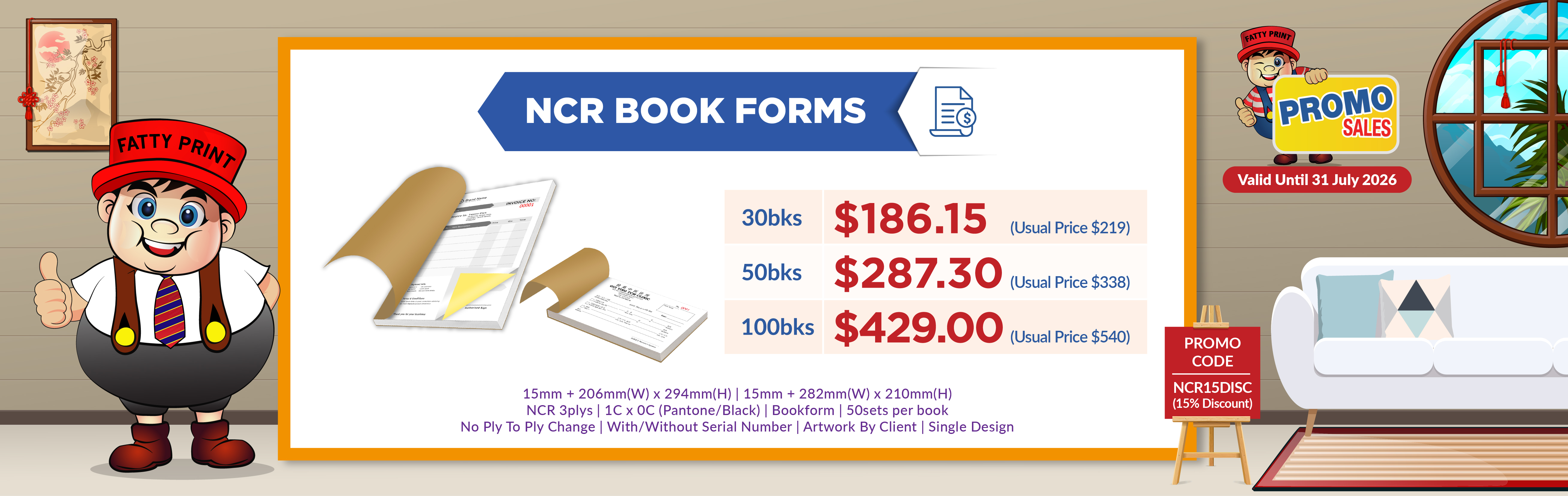 NCR BOOKFORM PROMO SALES (Till 31.07.26)