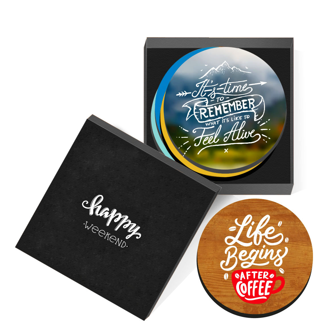 Coaster with Box (12pcs Set)