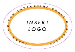 Sticker 19 Oval