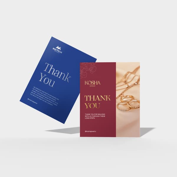Foil Thank you Cards