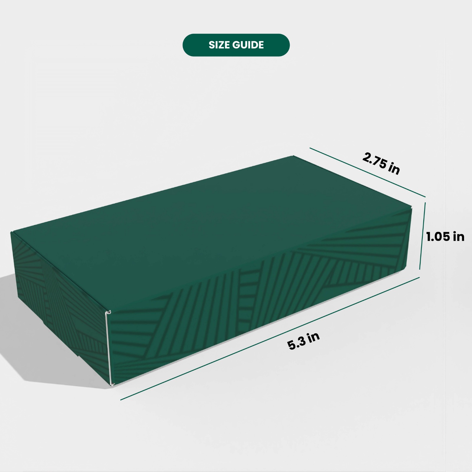 5.3 x 2.75 x 1.05 inches