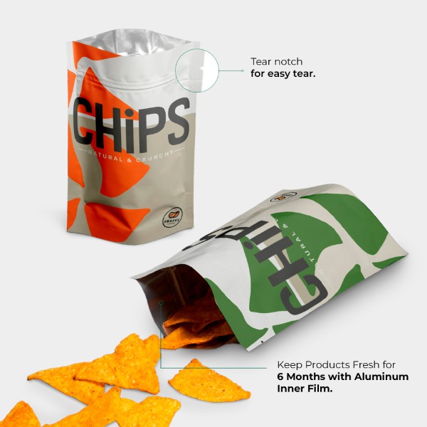 Custom Print Stand Up Zip Pouch 4