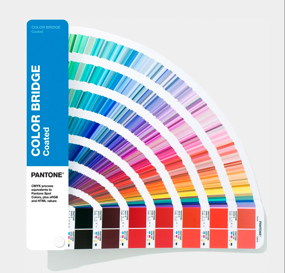 Pantone bridge book for colour accuracy in label printing
