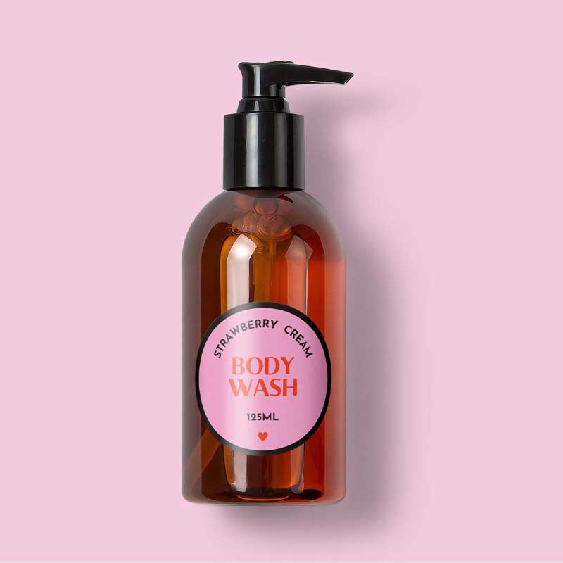 Polypropylene Synthetic Labels Circle Bodywash Bottle