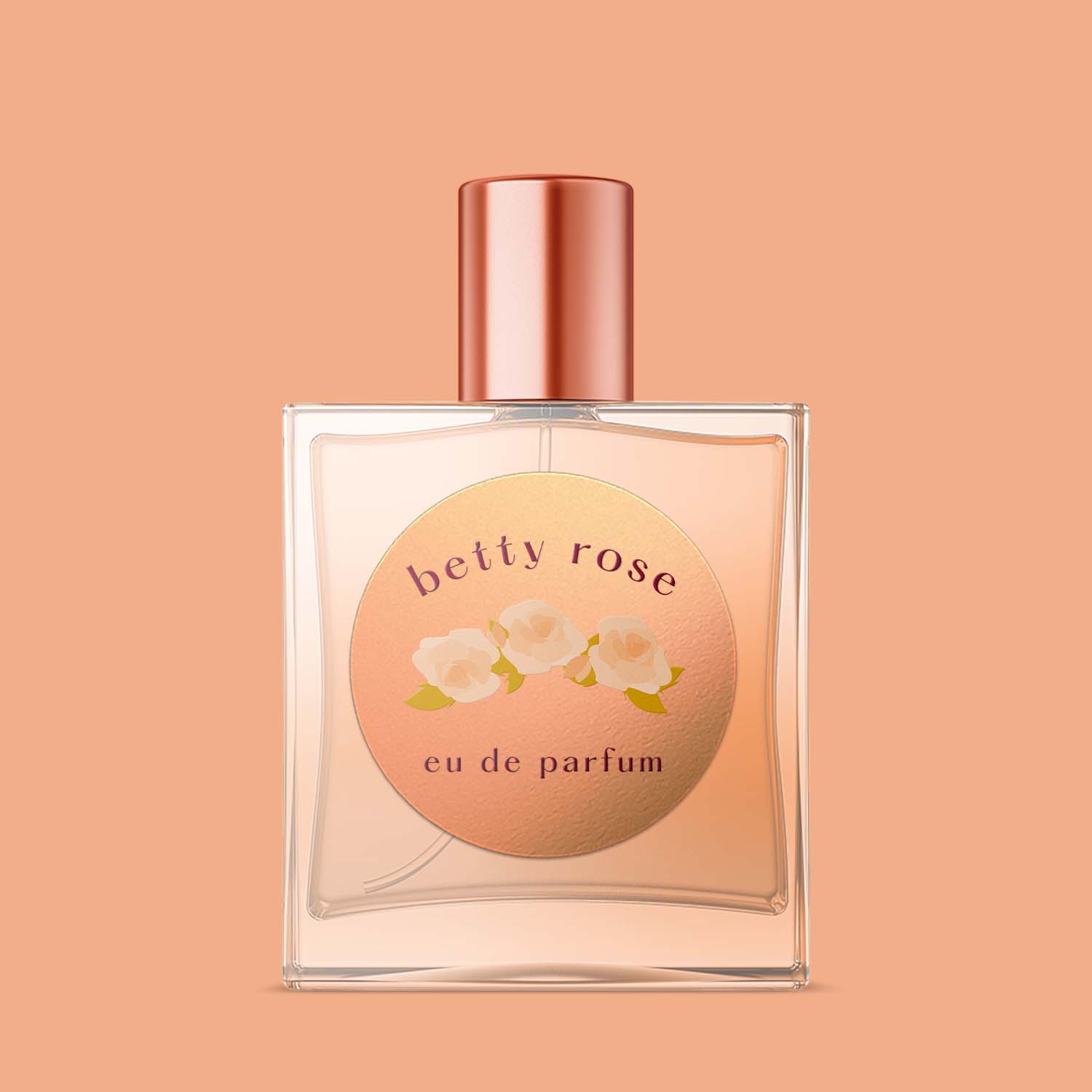 Silver Perfume Circle on Bottle