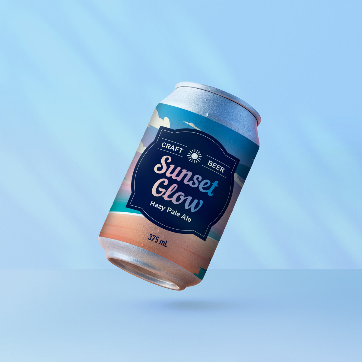 sunset glow beer mokcup