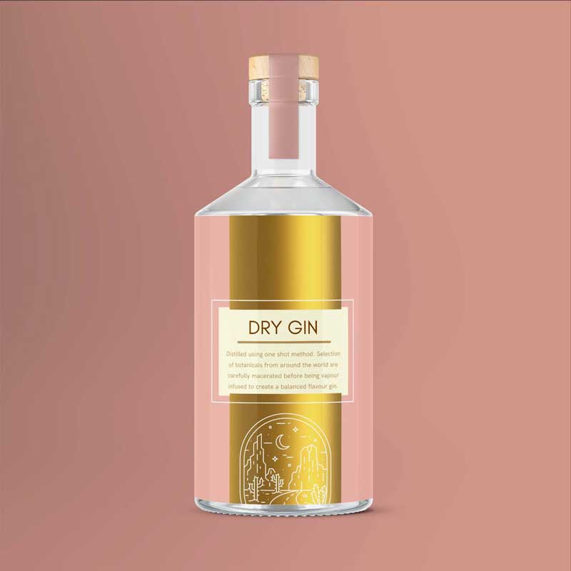 Synthetic_Silver_Labels_Rectangle_Gin_Bottle