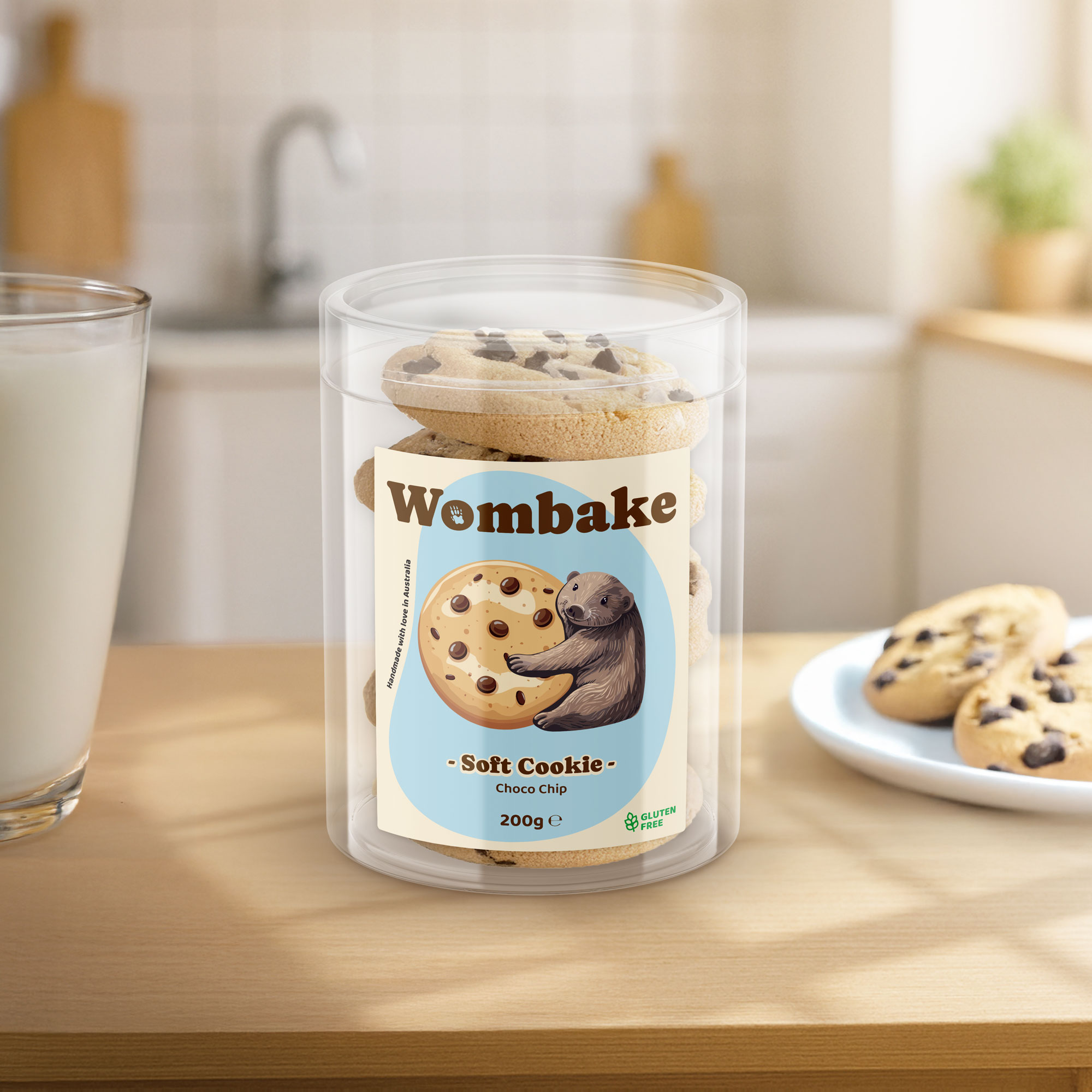 Wombake cookies mockup