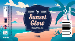 Sunset Glow Hazy Pale Ale Craft Beer Labels