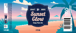 Sunset Glow Hazy Pale Ale Craft Beer Labels