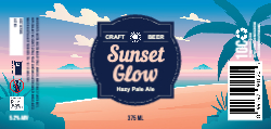 Sunset Glow Hazy Pale Ale Craft Beer Labels