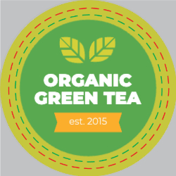 Organic Green Tea Circle Label