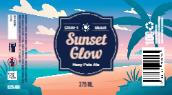 Sunset Glow Hazy Pale Ale Craft Beer Labels