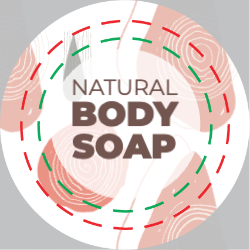 Natural Body Soap Circle Label
