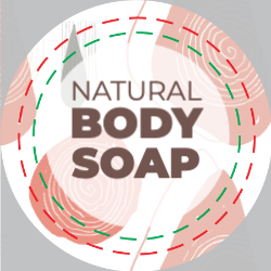 Natural Body Soap Circle Label