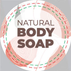 Natural Body Soap Circle Label