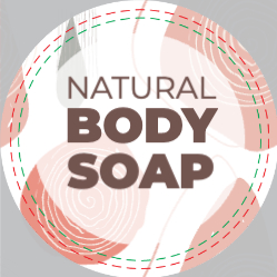 Natural Body Soap Circle Label