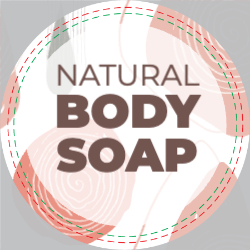 Natural Body Soap Circle Label