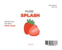 Pure Splash Rectangle Label