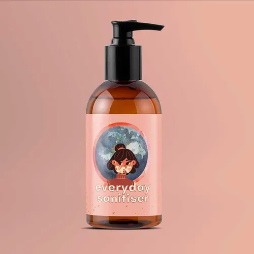 Polypropylene-Synthetic-Labels-Square-Sanitiser-Bottle