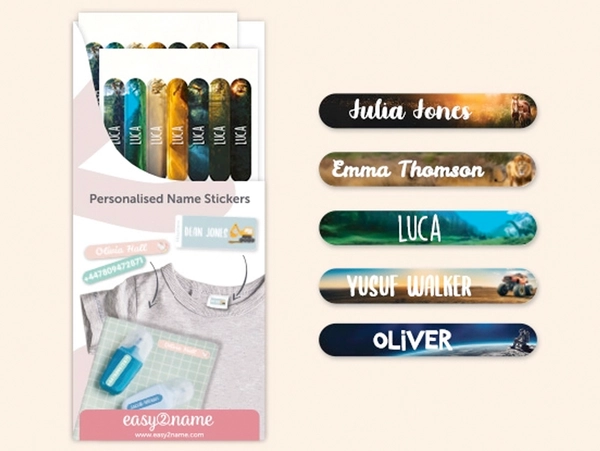 Mini Realistic Name Stickers