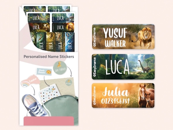 Small Real World Name Stickers