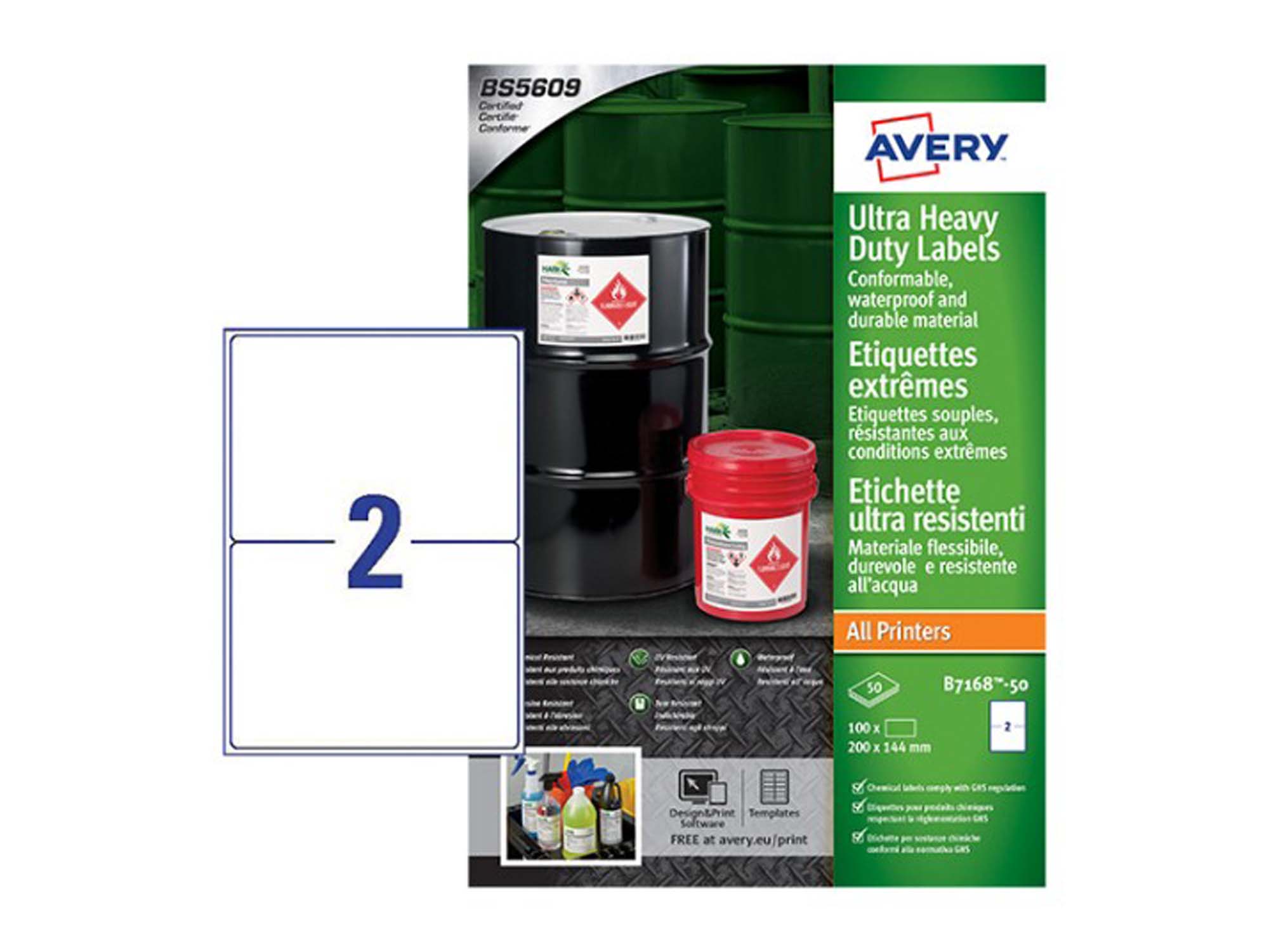 Ultra Resistant Labels (B7168-50)