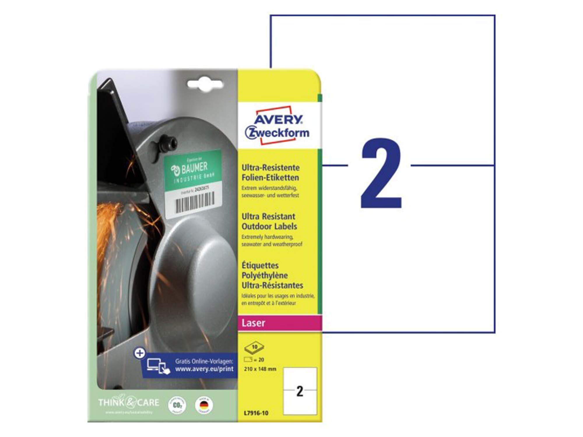 Ultra Resistant Outdoor Labels (L7916-10)