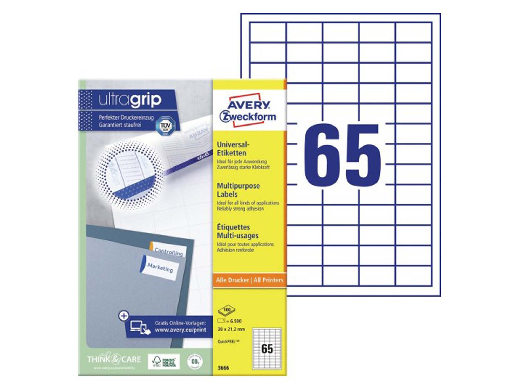 الملصقات المتعددة الأغراض (3666-100)