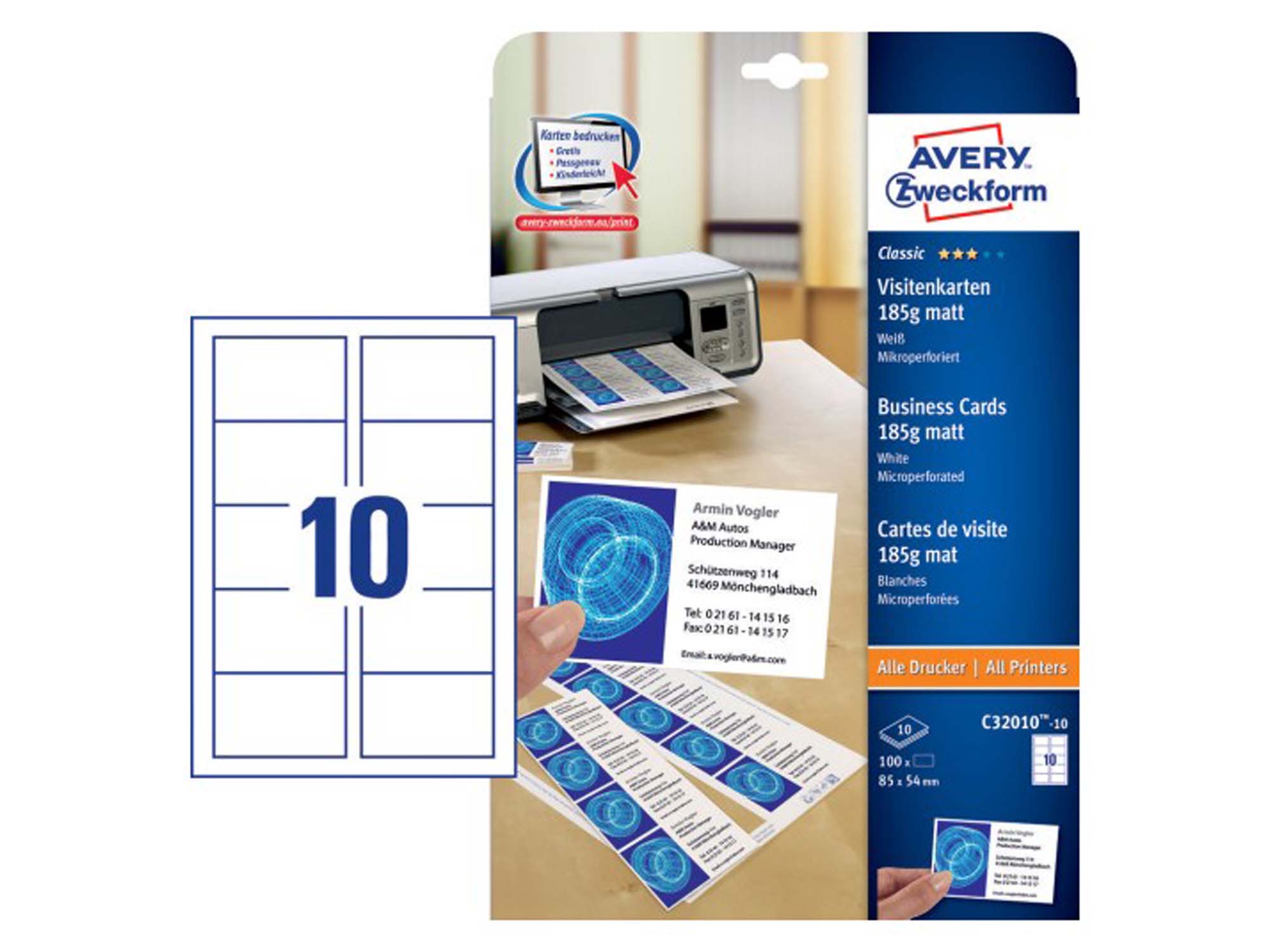 Classic Business Cards (C32010-10)