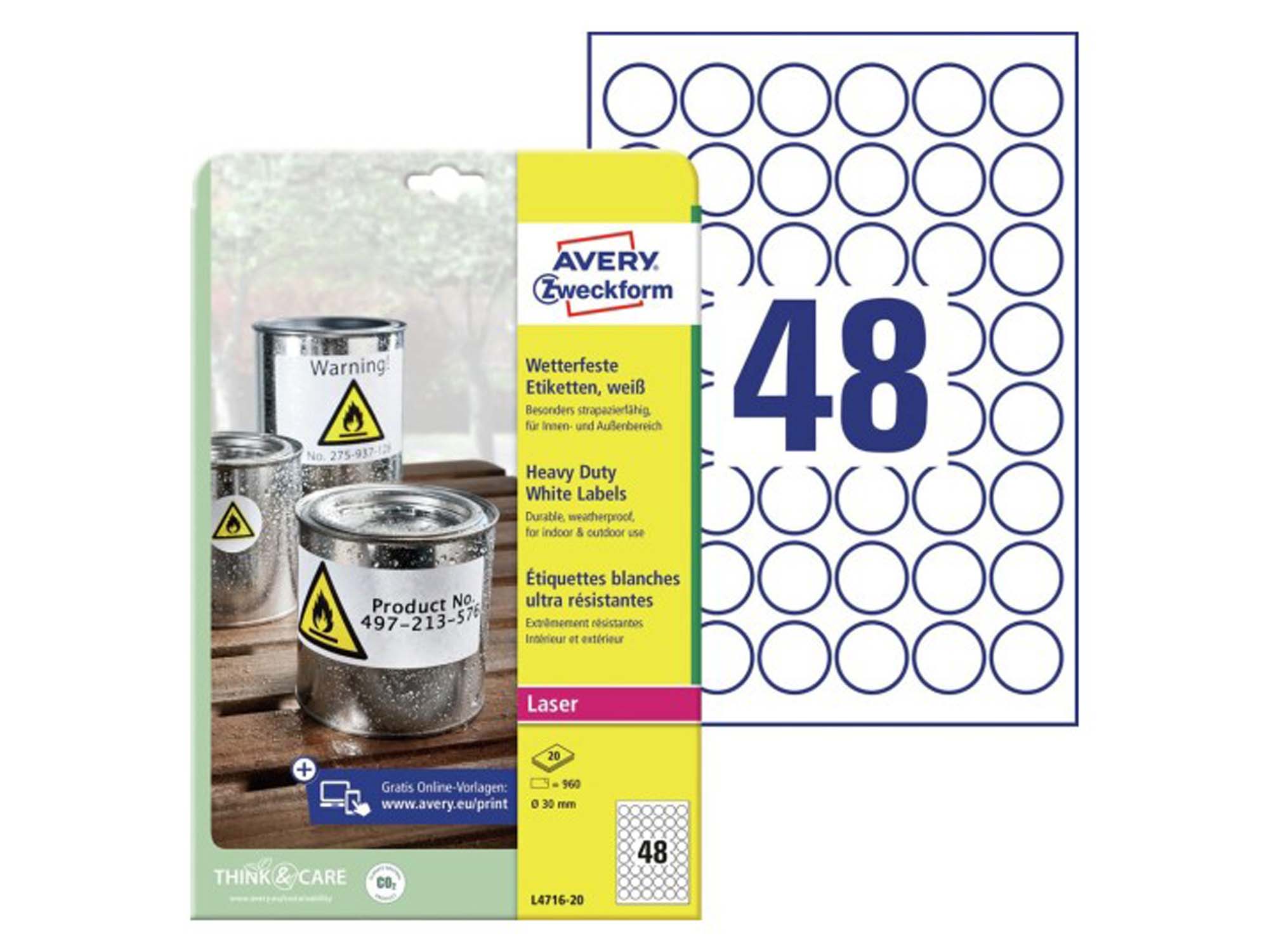Weatherproof Film Labels (L4716-20)