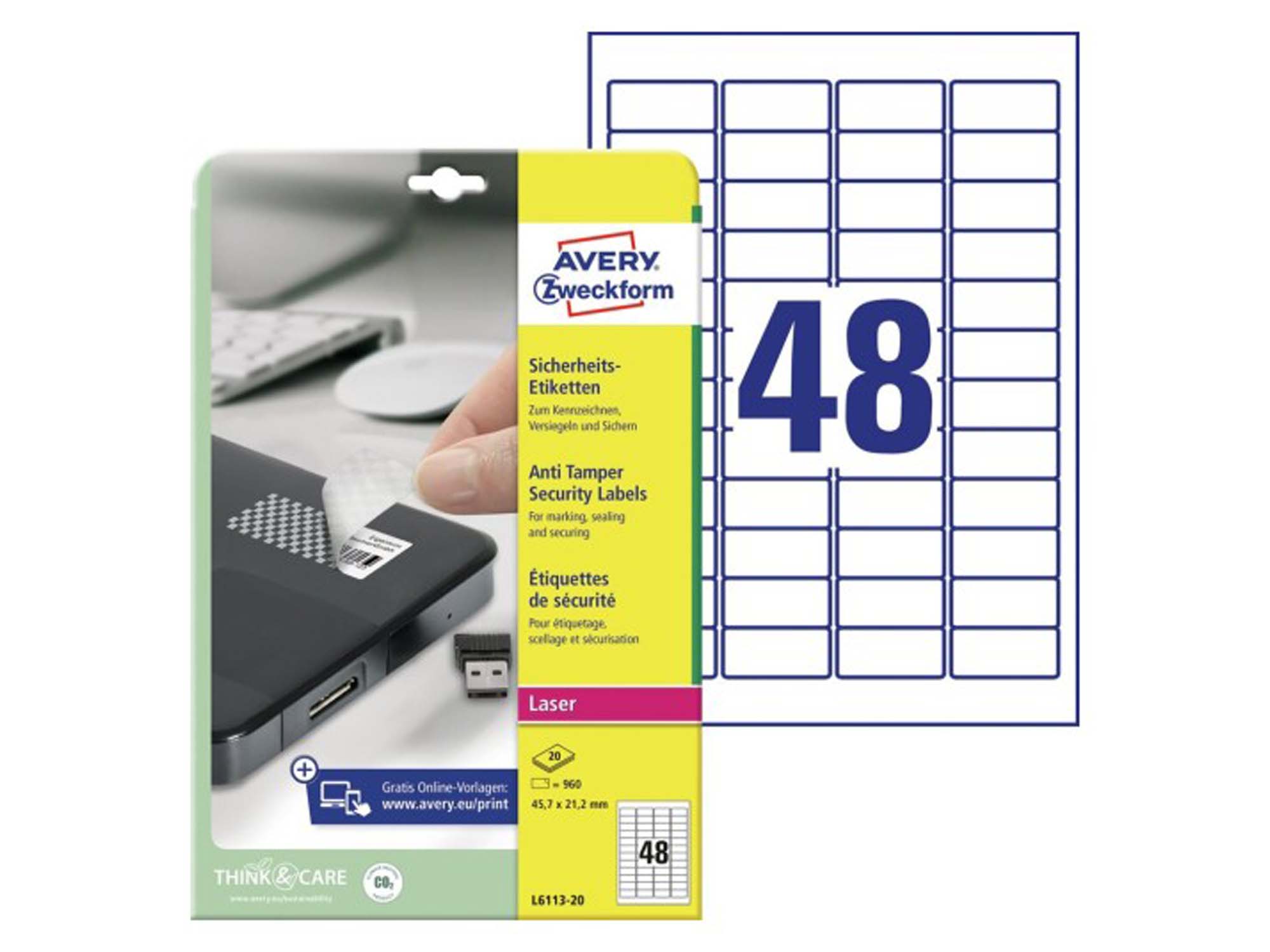 Tamper Proof Labels (L6113-20)