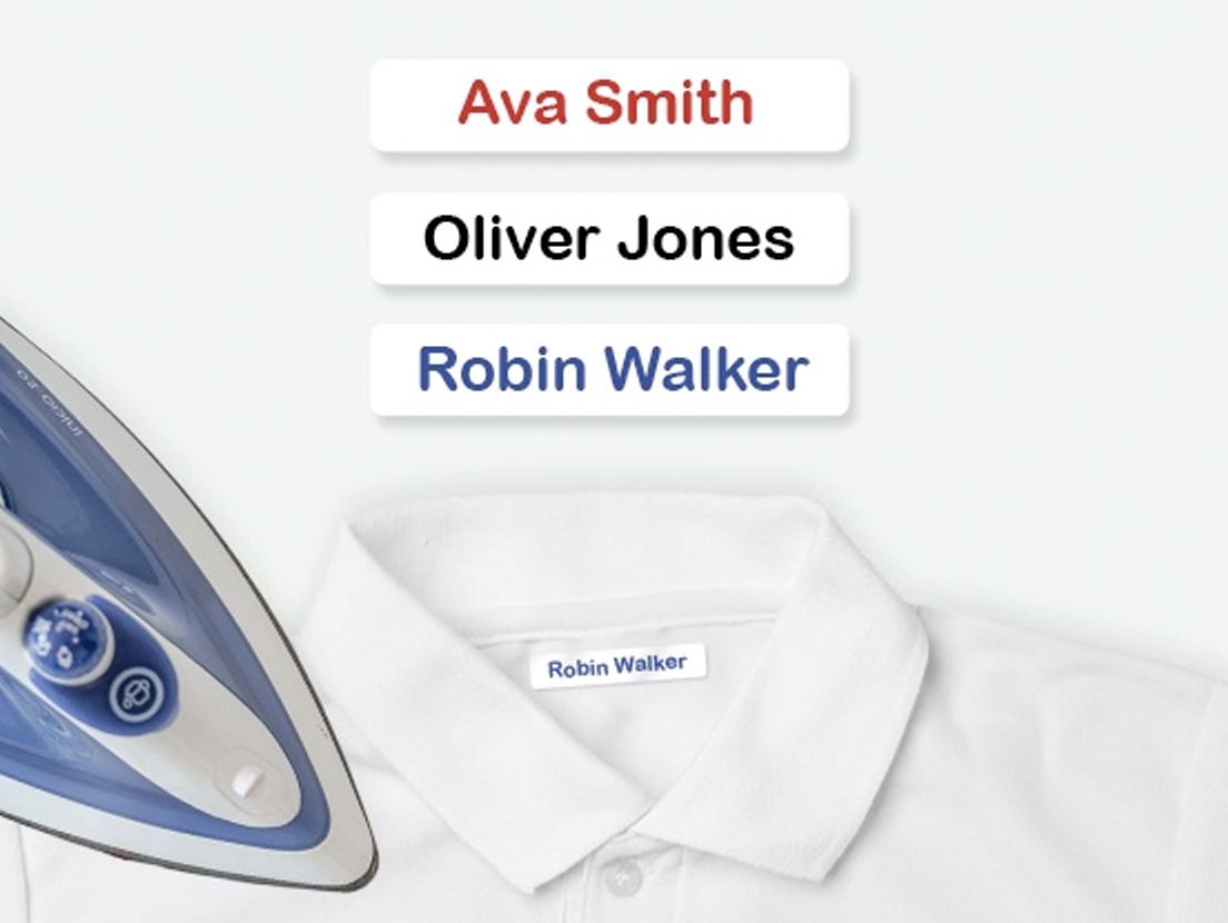 Iron on Labels (Multi Color)