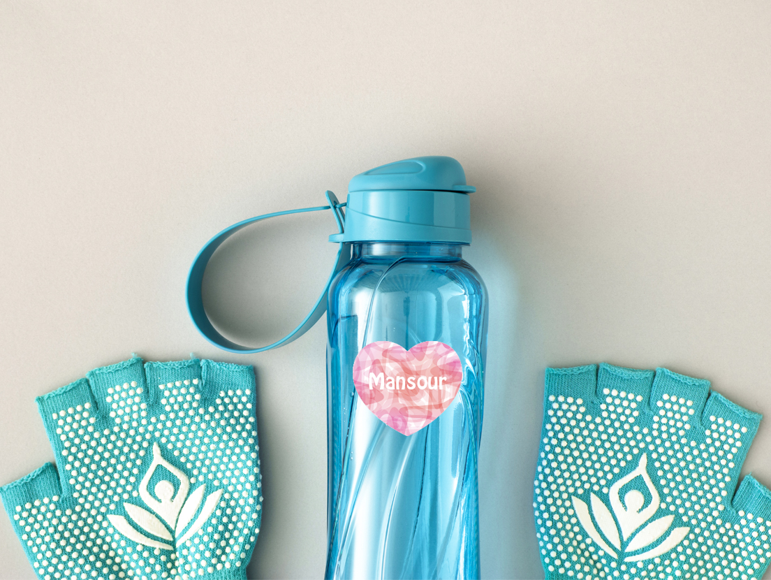 Heart Shape Name labels